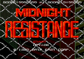 Midnight Resistance Hi-Score SRAM (Genesis) Romhack